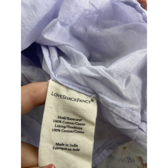 Love Shack Fancy Eaton Floral Puff Sleeve Mini Dress Lavender Moon Womens Size 2 - Picture 9 of 14